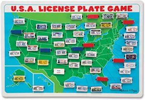 License Plate game board advertisement