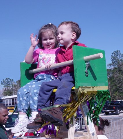 Mardi Gras parade ladder seat for kids