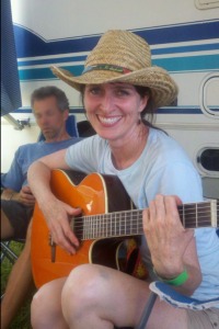 Laurel Regnier with a guitar