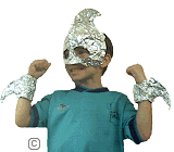 aluminum foil shark boy