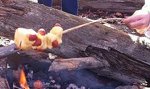 pigs in a blanket - campfire food