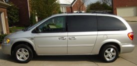 silver minivan